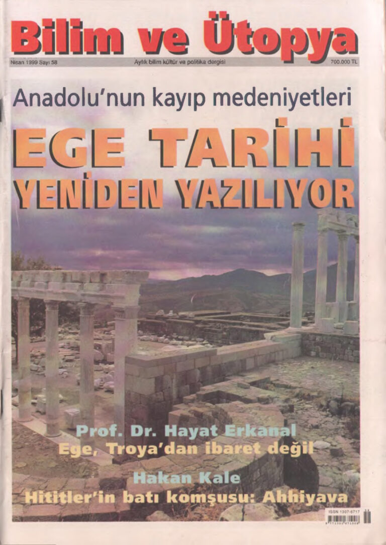 Bilim ve Ütopya Sayı 058 Nisan 1999 Kitap Kapağı