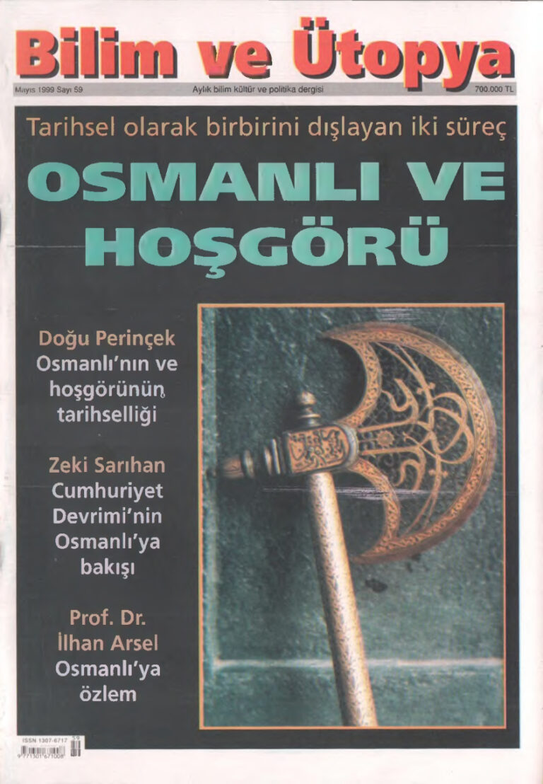 Bilim ve Ütopya Sayı 059 Mayıs 1999 Kitap Kapağı