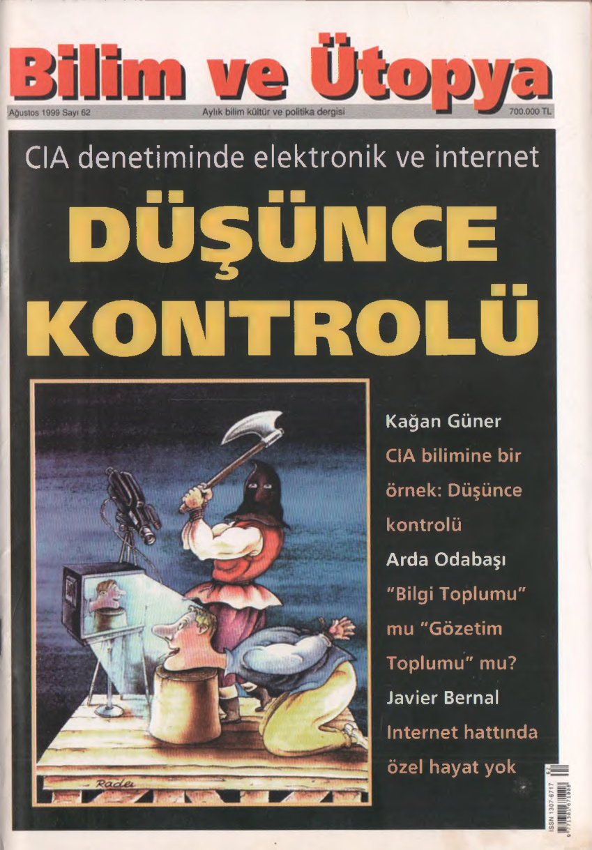 Bilim ve Ütopya Sayı 062 Ağustos 1999 PDF İndir – Kolektif