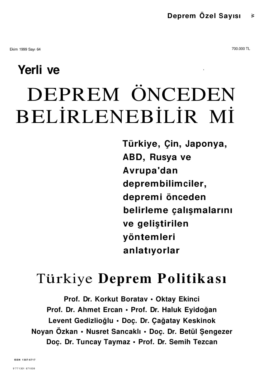 Bilim ve Ütopya Sayı 064 Ekim 1999 PDF İndir – Kolektif