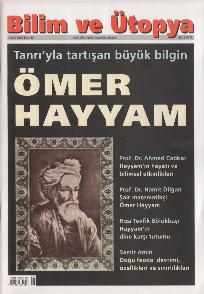 Bilim ve Ütopya Sayı 066 Aralık 1999 PDF İndir – Kolektif