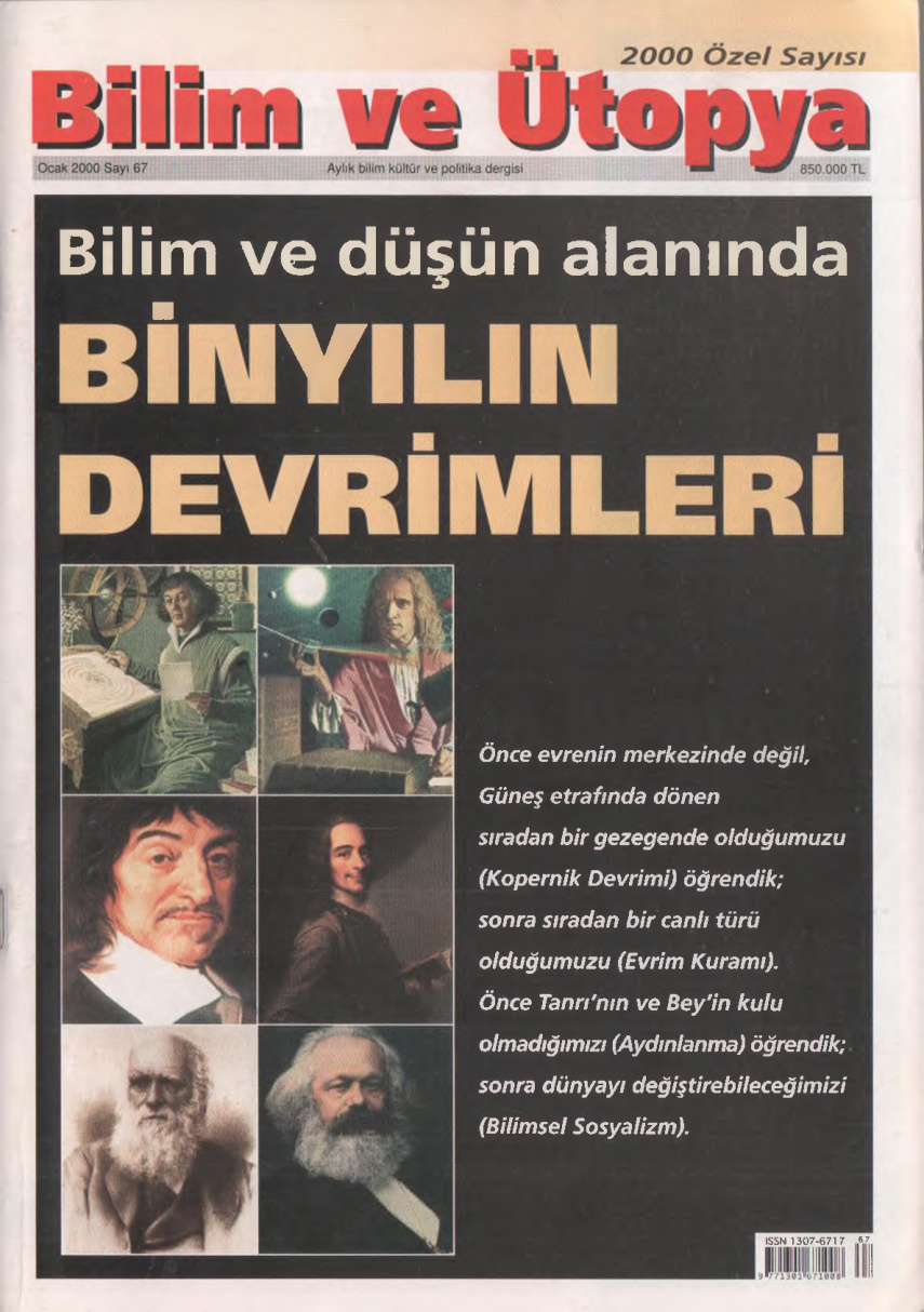 Bilim ve Ütopya Sayı 067 Ocak 2000 PDF İndir – Kolektif