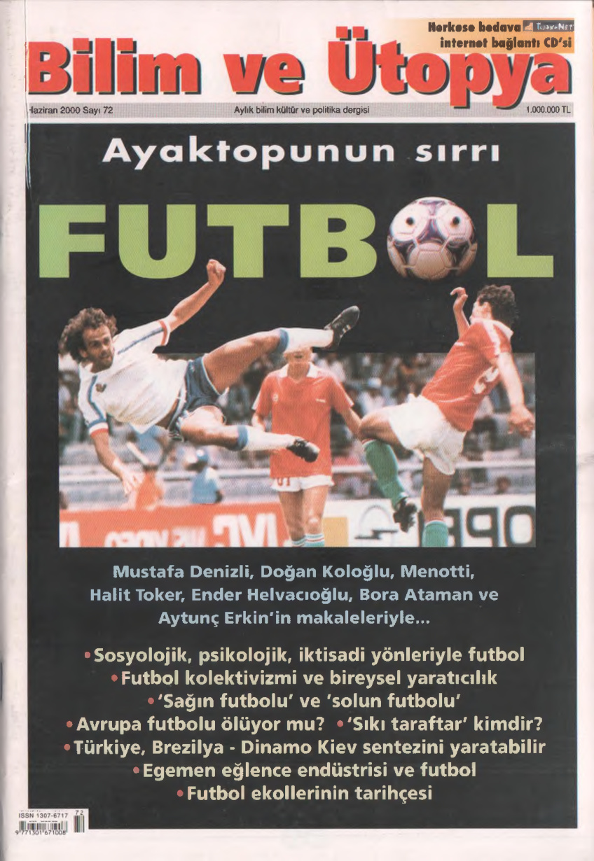 Bilim ve Ütopya Sayı 072 Haziran 2000 PDF İndir – Kolektif
