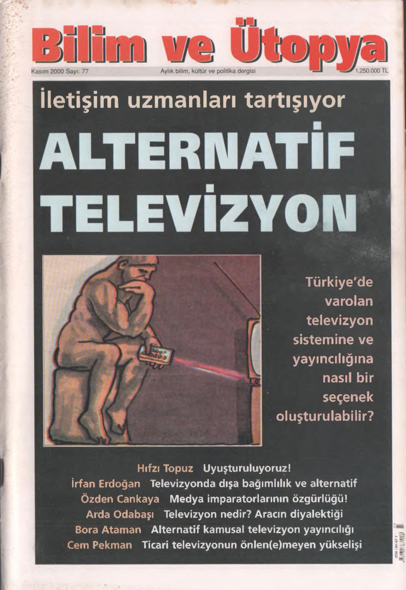 Bilim ve Ütopya Sayı 077 Kasım 2000 PDF İndir – Kolektif