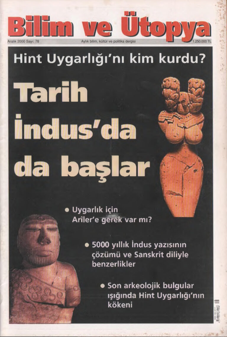 Bilim ve Ütopya Sayı 078 Aralık 2000 Kitap Kapağı