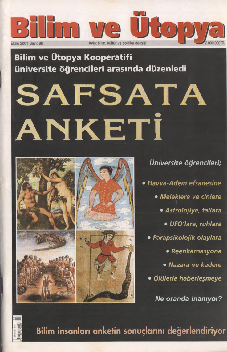 Bilim ve Ütopya Sayı 088 Ekim 2001 PDF İndir – Kolektif