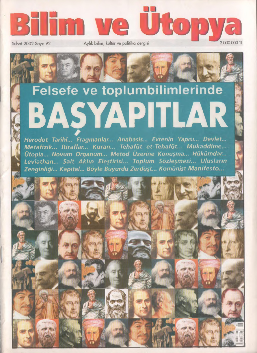 Bilim ve Ütopya Sayı 092 Şubat 2002 PDF İndir – Kolektif
