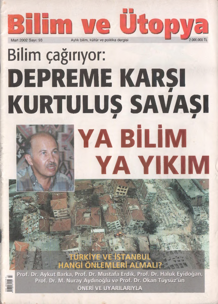 Bilim ve Ütopya Sayı 093 Mart 2002 PDF İndir – Kolektif