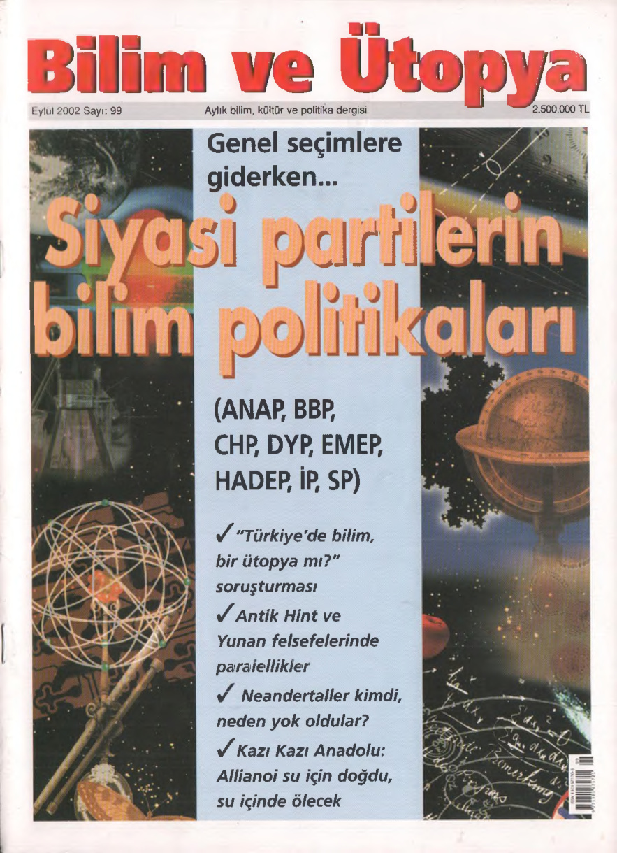 Bilim ve Ütopya Sayı 099 Eylül 2002 PDF İndir – Kolektif
