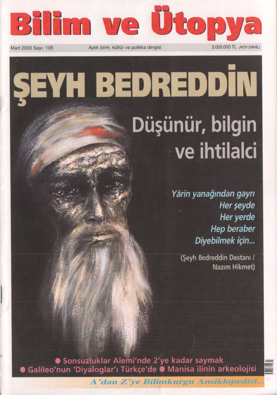 Bilim ve Ütopya Sayı 105 Şeyh Bedreddin PDF İndir – Kolektif