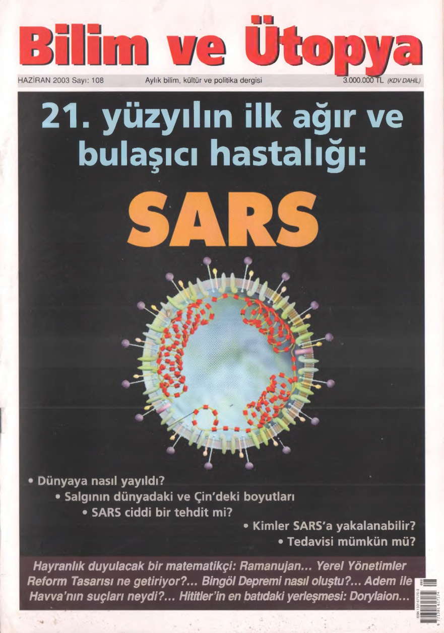Bilim ve Ütopya Sayı 108 SARS PDF İndir – Kolektif