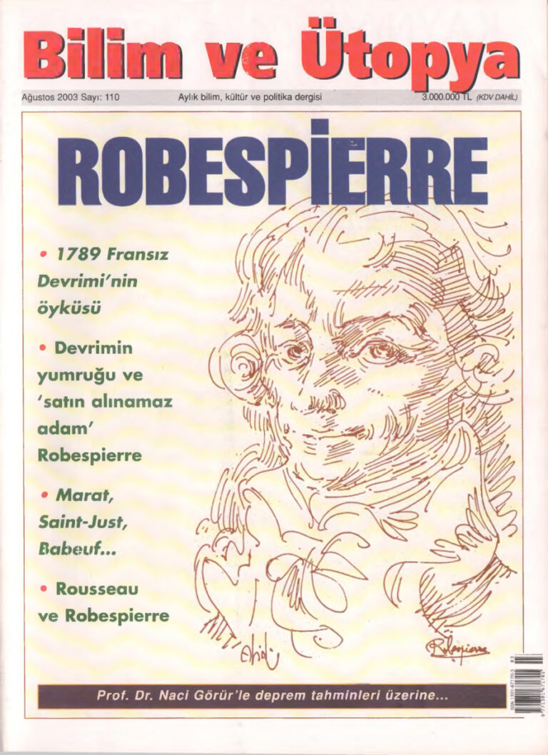 Bilim ve Ütopya Sayı 110 Robespierre Kitap Kapağı