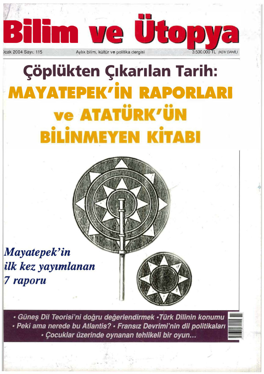 Bilim ve Ütopya Sayı 115 Ocak 2004 PDF İndir – Kolektif