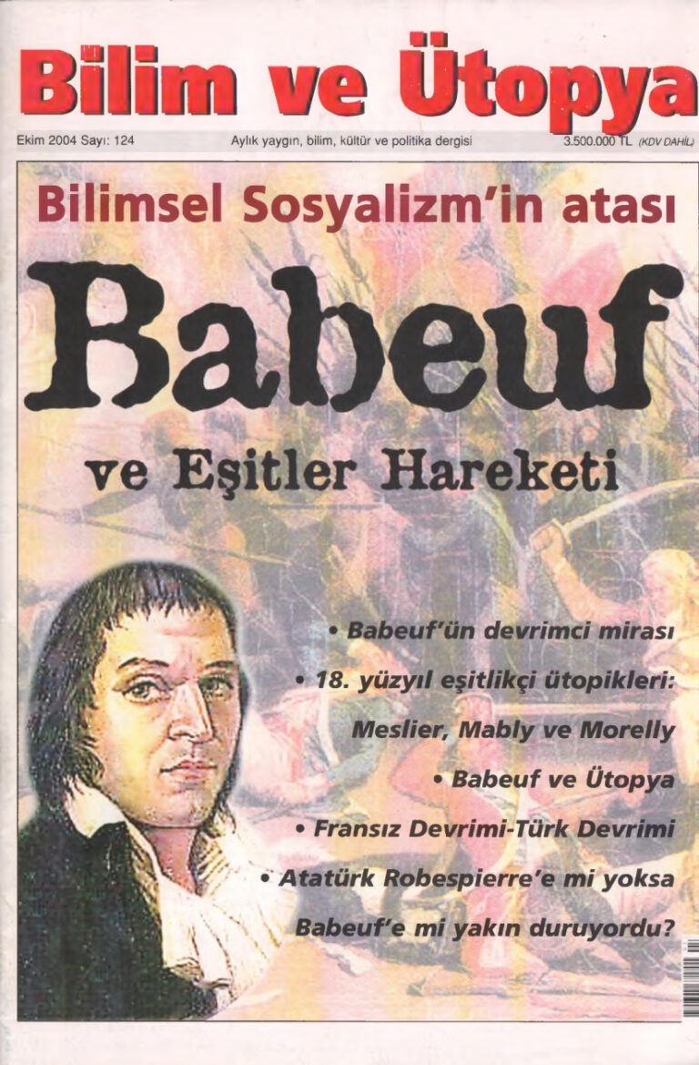 Bilim ve Ütopya Sayı 124 Babeuf ve Eşitler Hareketi Kitap Kapağı