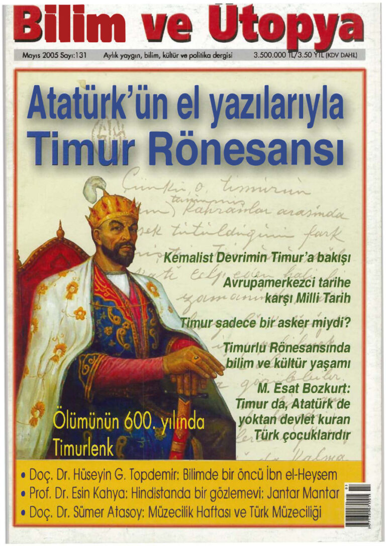 Bilim ve Ütopya Sayı 131 Mayıs 2005 Kitap Kapağı