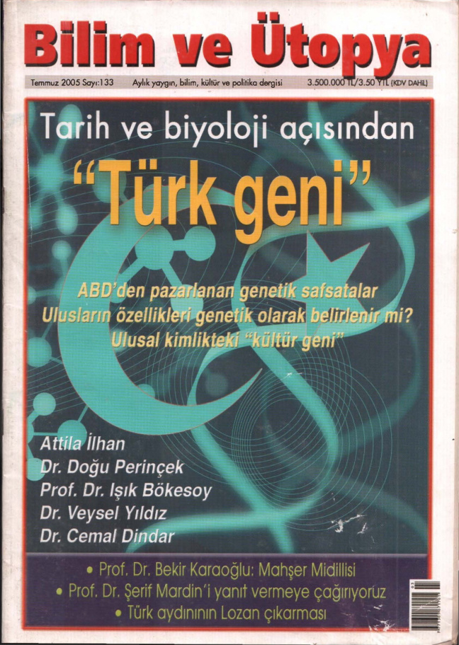 Bilim ve Ütopya Sayı 133 Türk Geni PDF İndir – Kolektif