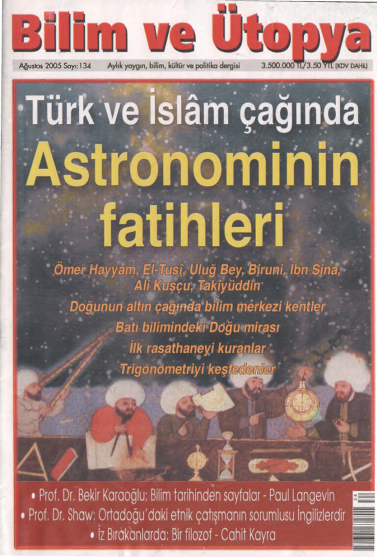 Bilim ve Ütopya Sayı 134 Astronominin Fatihleri Kitap Kapağı