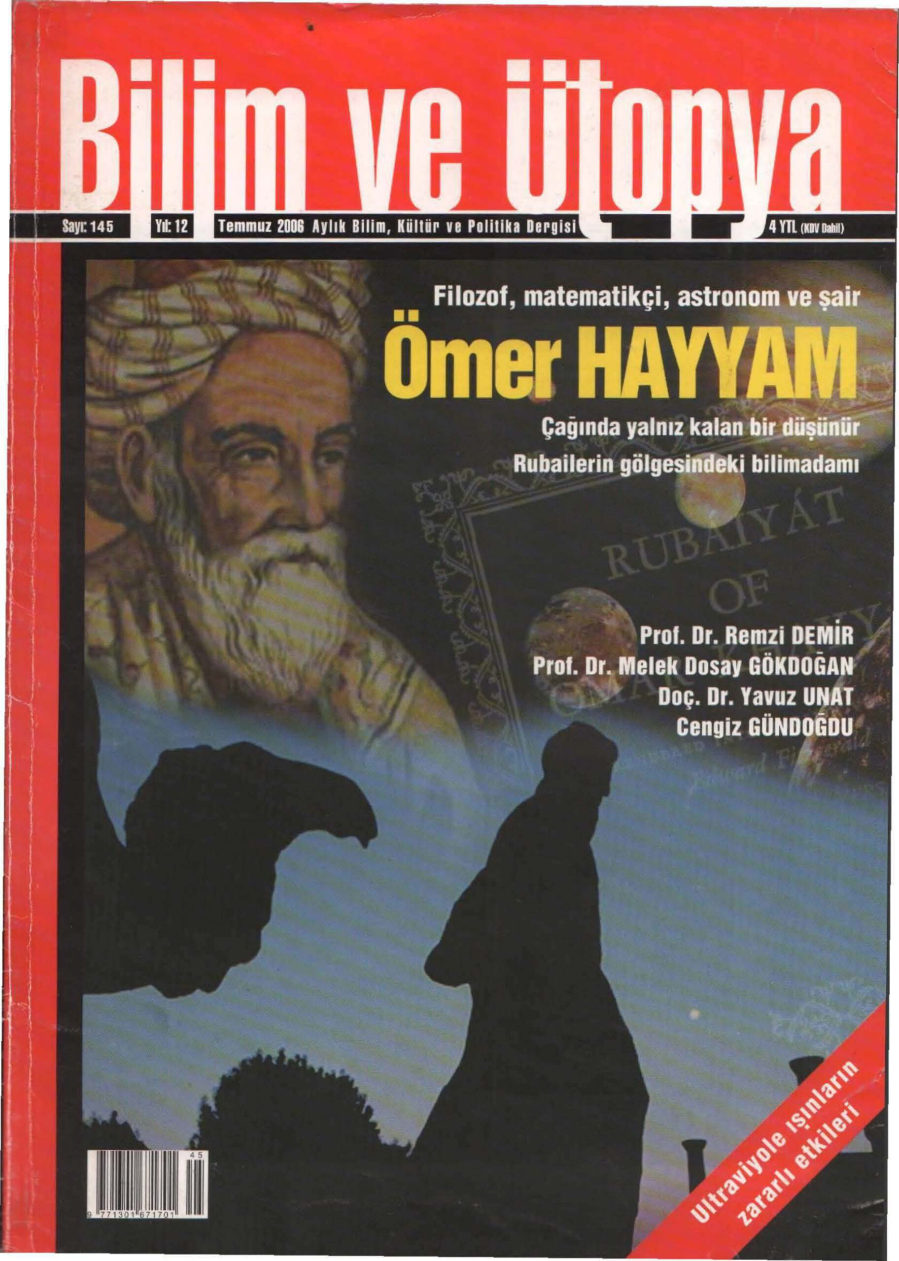 Bilim ve Ütopya Sayı 145 Ömer Hayyam PDF İndir – Kolektif