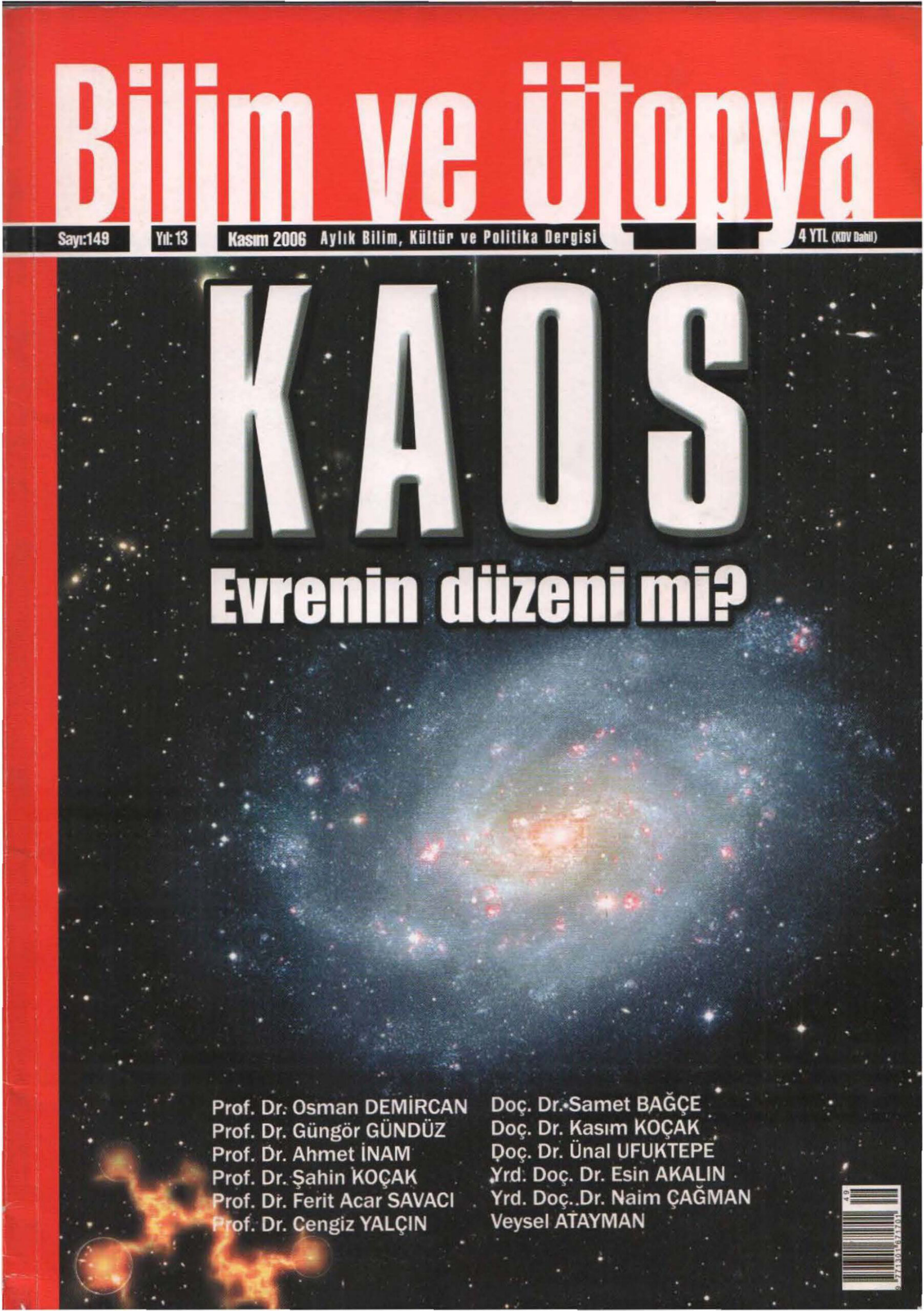 Bilim ve Ütopya Sayı 149 Kaos PDF İndir – Kolektif