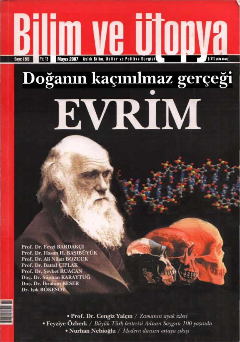 Bilim ve Ütopya Sayı 155 Evrim Kitap Kapağı