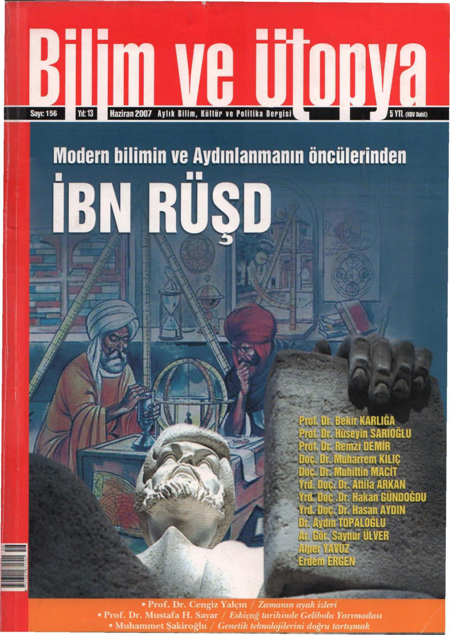 Bilim ve Ütopya Sayı 156 İbn Rüşd PDF İndir – Kolektif