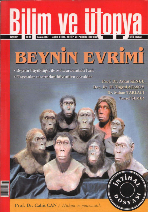 Bilim ve Ütopya Sayı 161 Beynin Evrimi PDF İndir – Kolektif