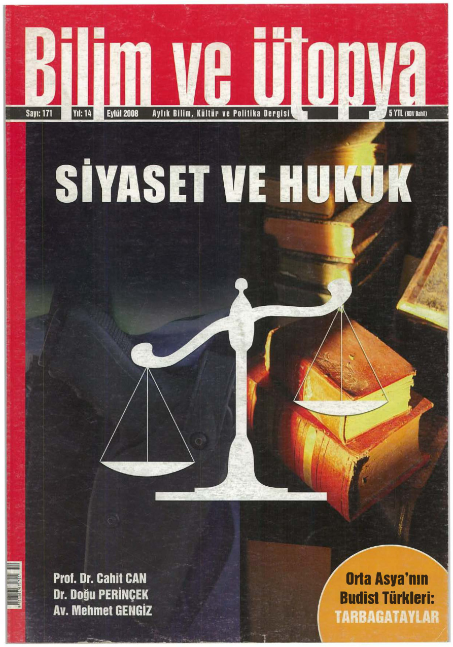 Bilim ve Ütopya Sayı 171 Siyaset ve Hukuk PDF İndir – Kolektif