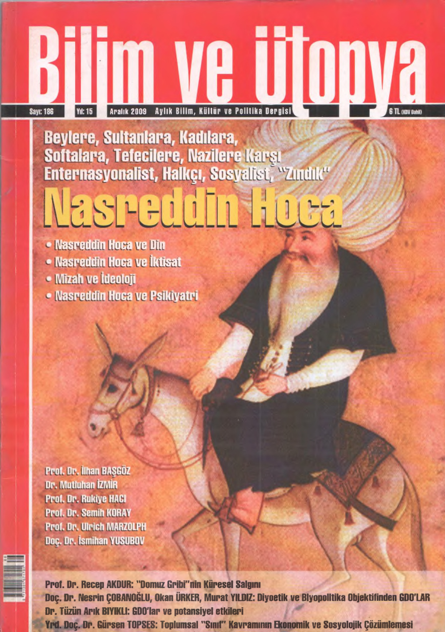 Bilim ve Ütopya Sayı 186 Nasreddin Hoca PDF İndir – Kolektif