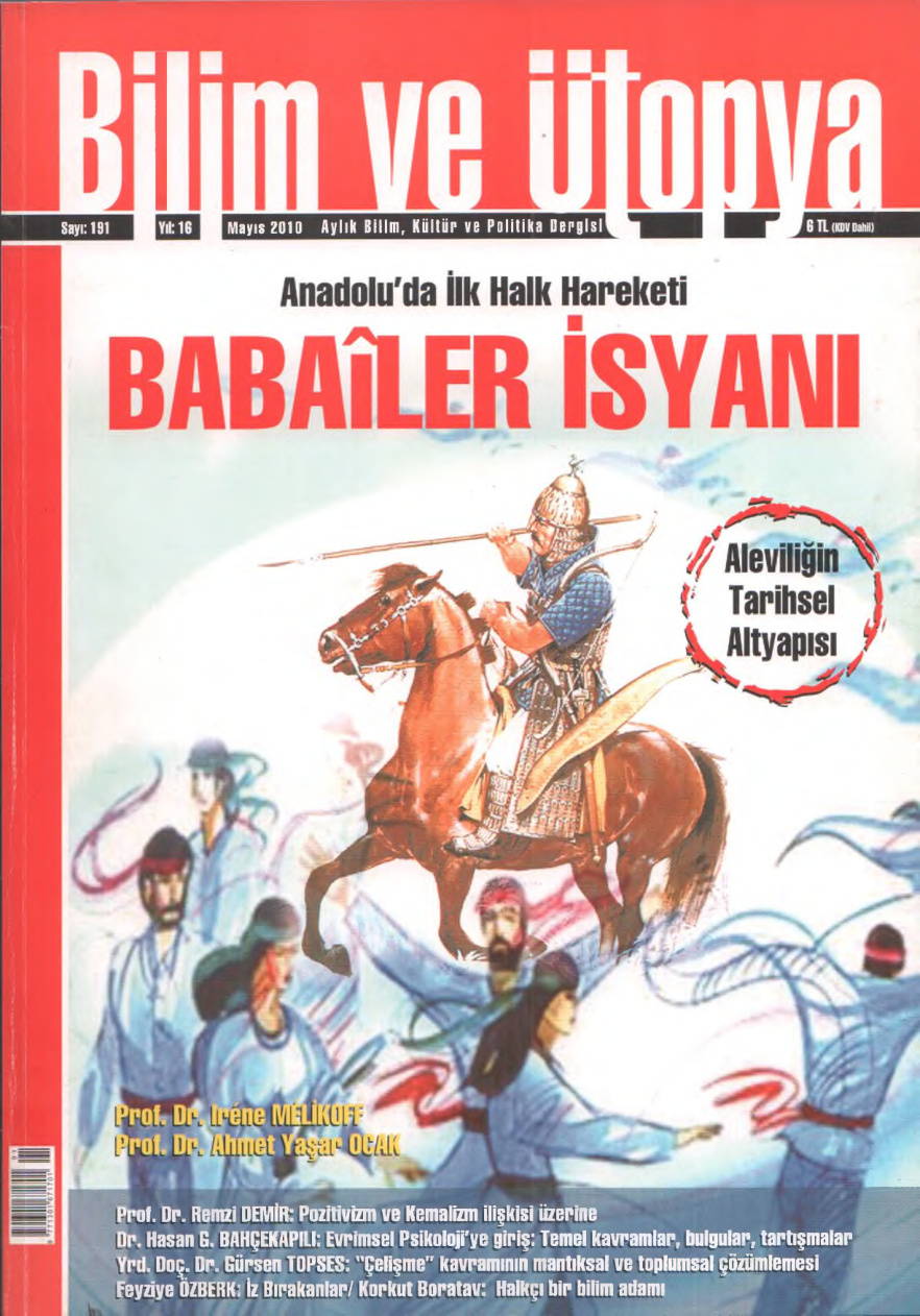 Bilim ve Ütopya Sayı 191 Babailer İsyanı PDF İndir – Kolektif