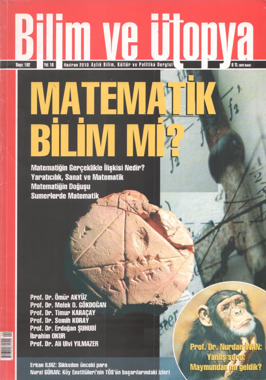 Bilim ve Ütopya Sayı 192 Matematik Bilim Mi PDF İndir – Kolektif