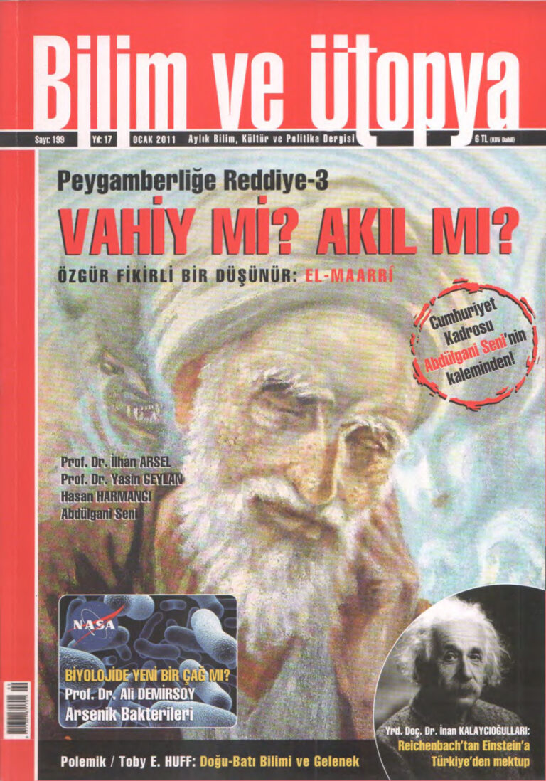 Bilim ve Ütopya Sayı 199 Vahiy Mi Akıl Mı Kitap Kapağı