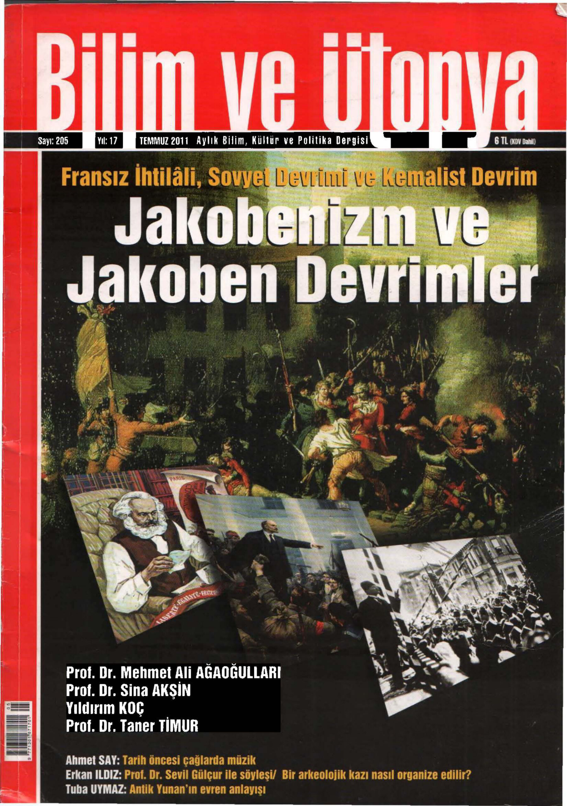 Bilim ve Ütopya Sayı 205: Jakobenizm ve Jakoben Devrimler PDF İndir – Bilim ve Ütopya