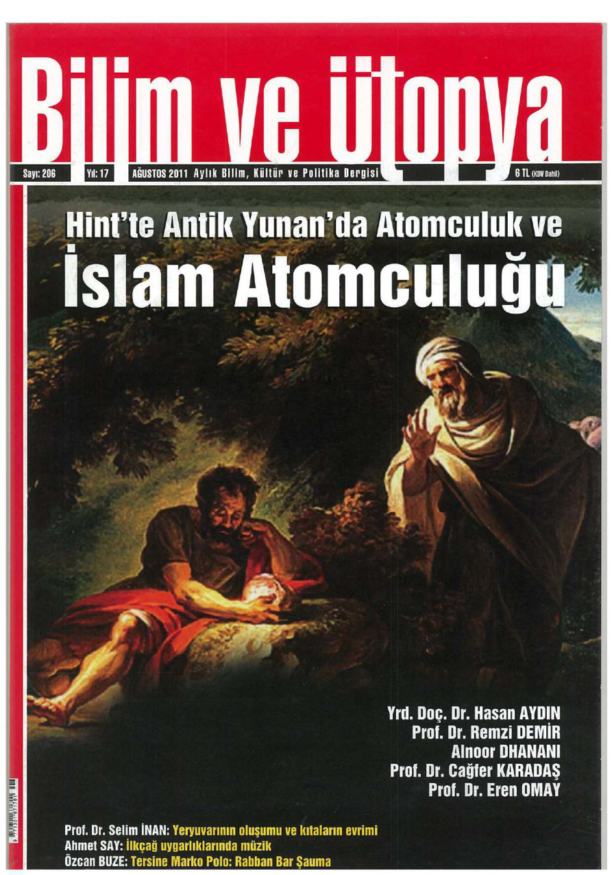 Bilim ve Ütopya Sayı 206: İslam Atomculuğu PDF İndir – Bilim ve Ütopya