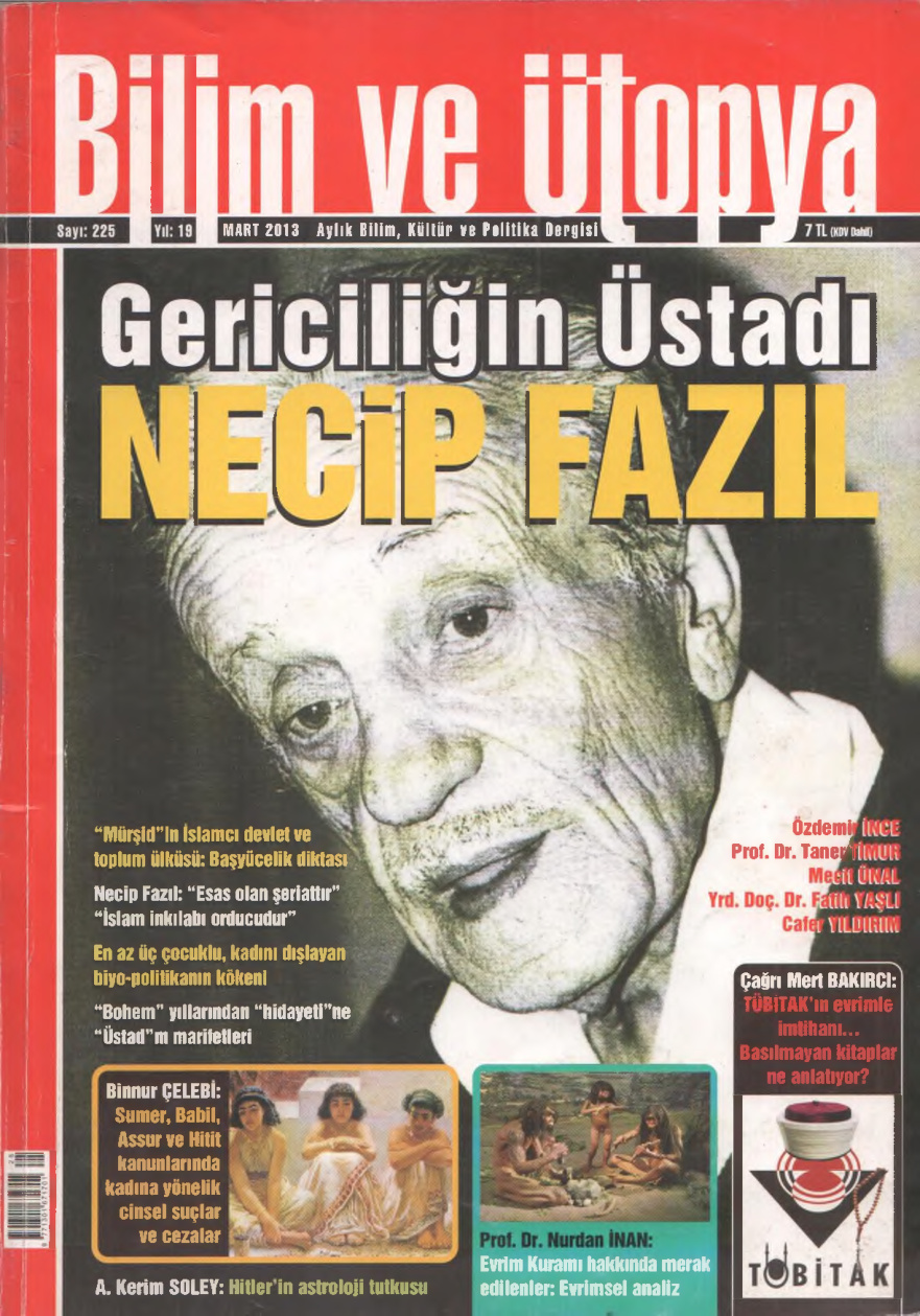 Bilim ve Ütopya Sayı 225 Mart 2013 PDF İndir – Bilim ve Ütopya