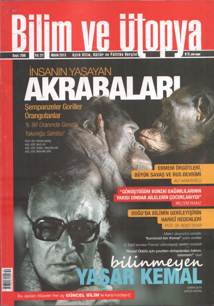 Bilim ve Ütopya Sayı 250: İnsanın Yaşayan Akrabaları PDF İndir – Bilim ve Ütopya