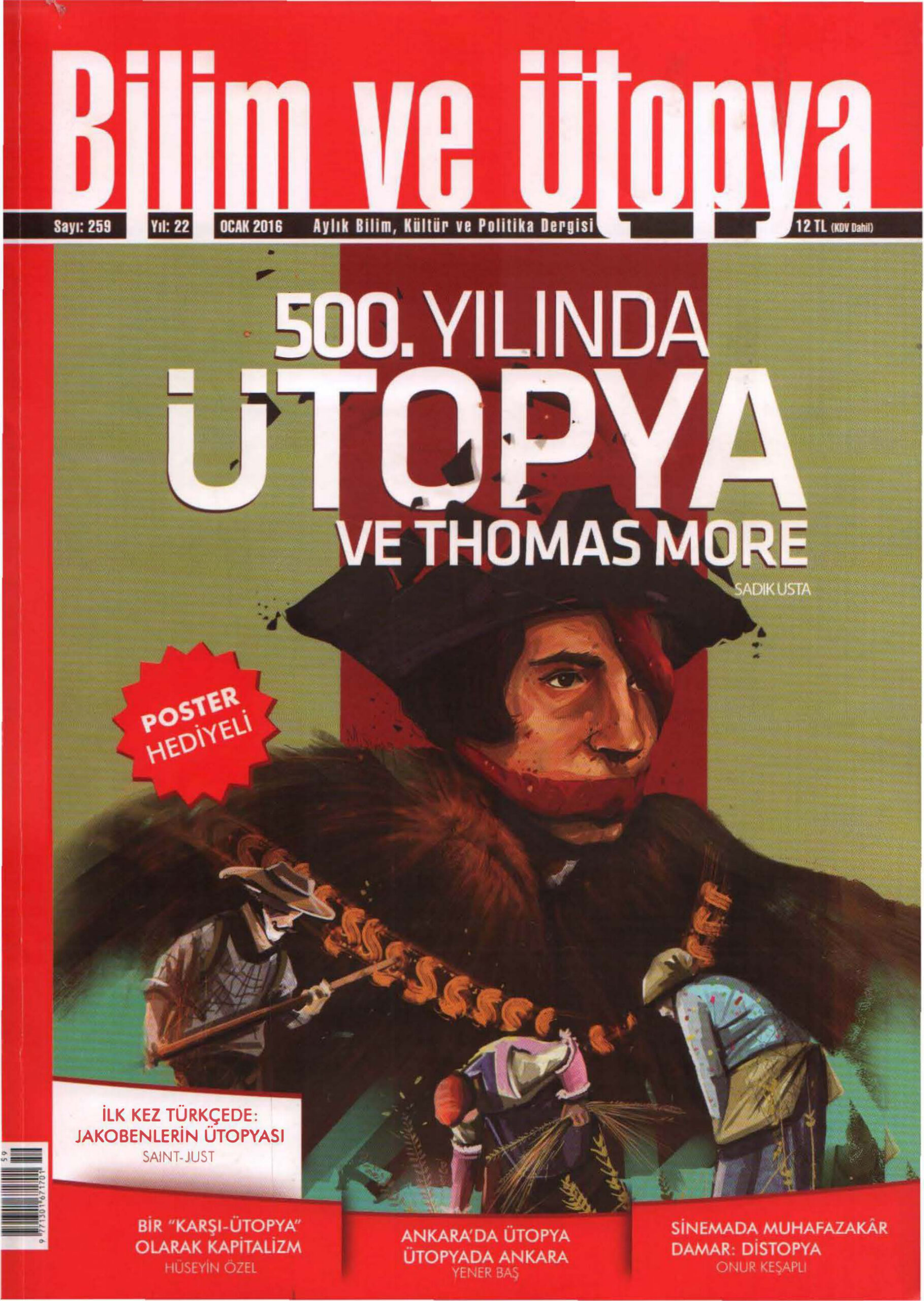 Bilim ve Ütopya Sayı 259: Ütopya ve Thomas More PDF İndir – Bilim ve Ütopya