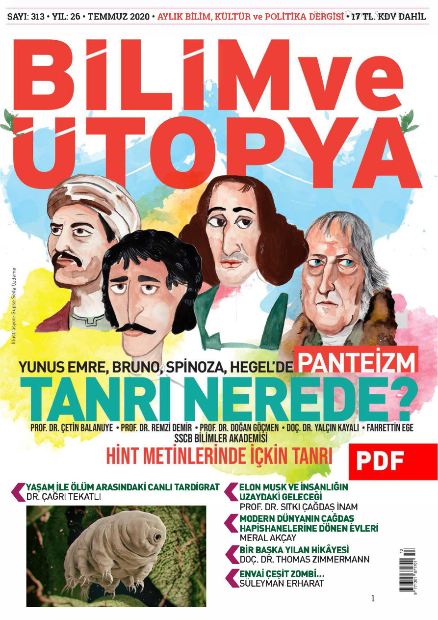 Bilim ve Ütopya Sayı 313 Temmuz 2020 PDF İndir – Bilim ve Ütopya