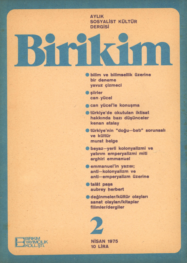 Birikim Sayı 002 1975 Nisan PDF İndir – Birikim Kolektifi