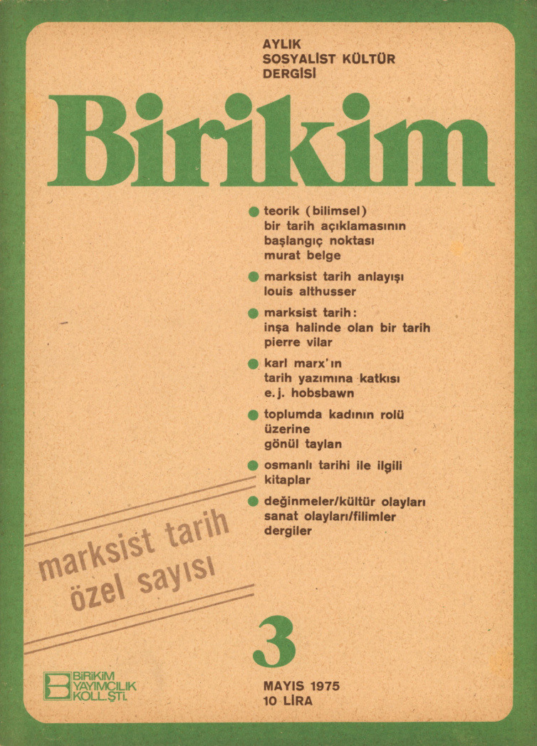 Birikim Sayı 003 1975 Mayıs PDF İndir – Birikim Kolektifi