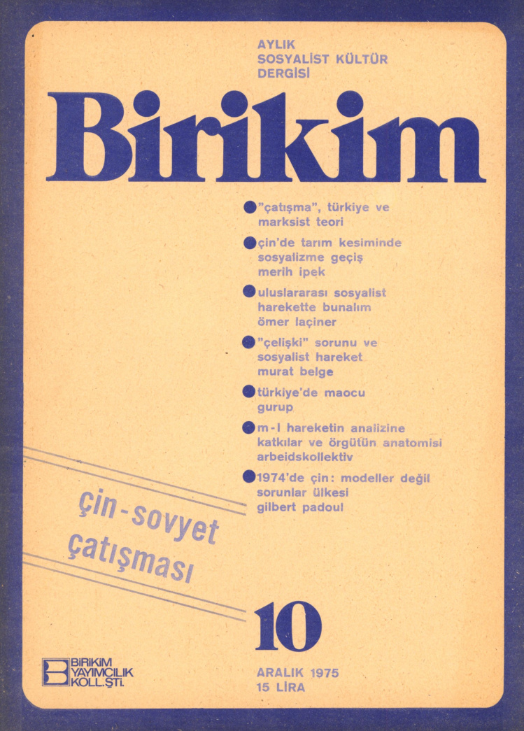 Birikim Sayı 010 1975 Aralık PDF İndir – Birikim Kolektifi