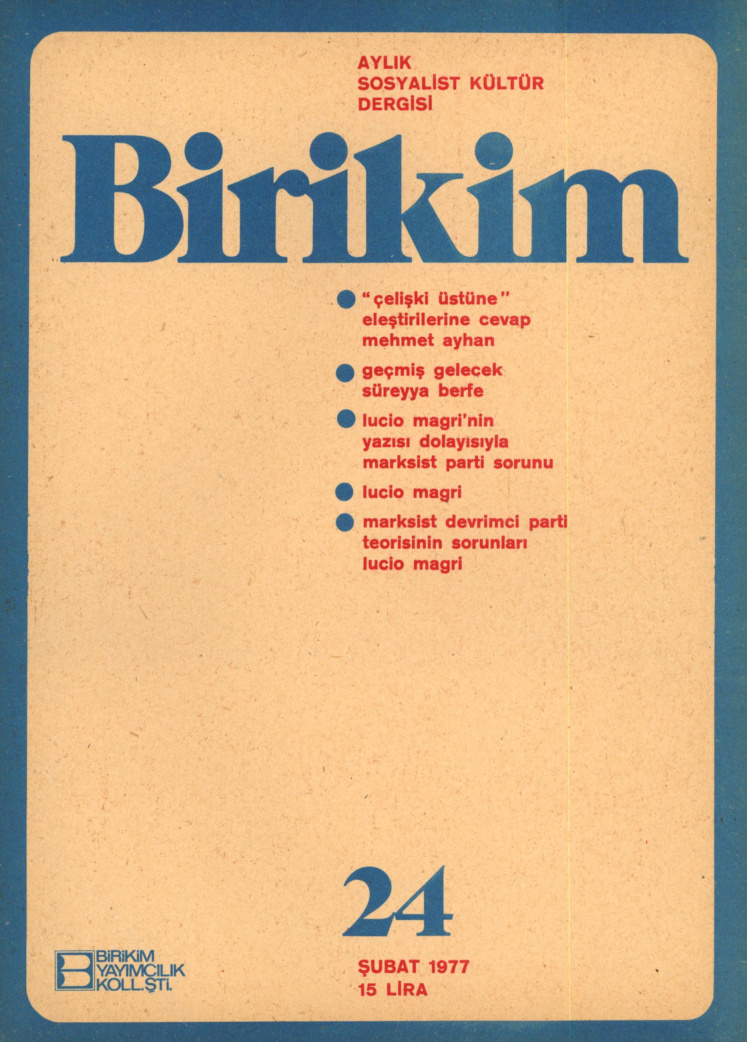 Birikim Sayı 024 1977 Şubat PDF İndir – Birikim Kolektifi