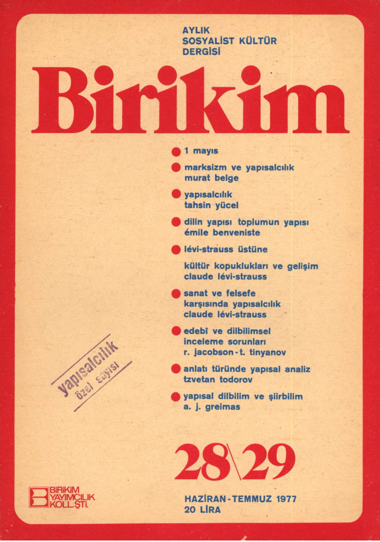 Birikim Sayı 028-029 1977 Haziran-Temmuz PDF İndir – Birikim Kolektifi