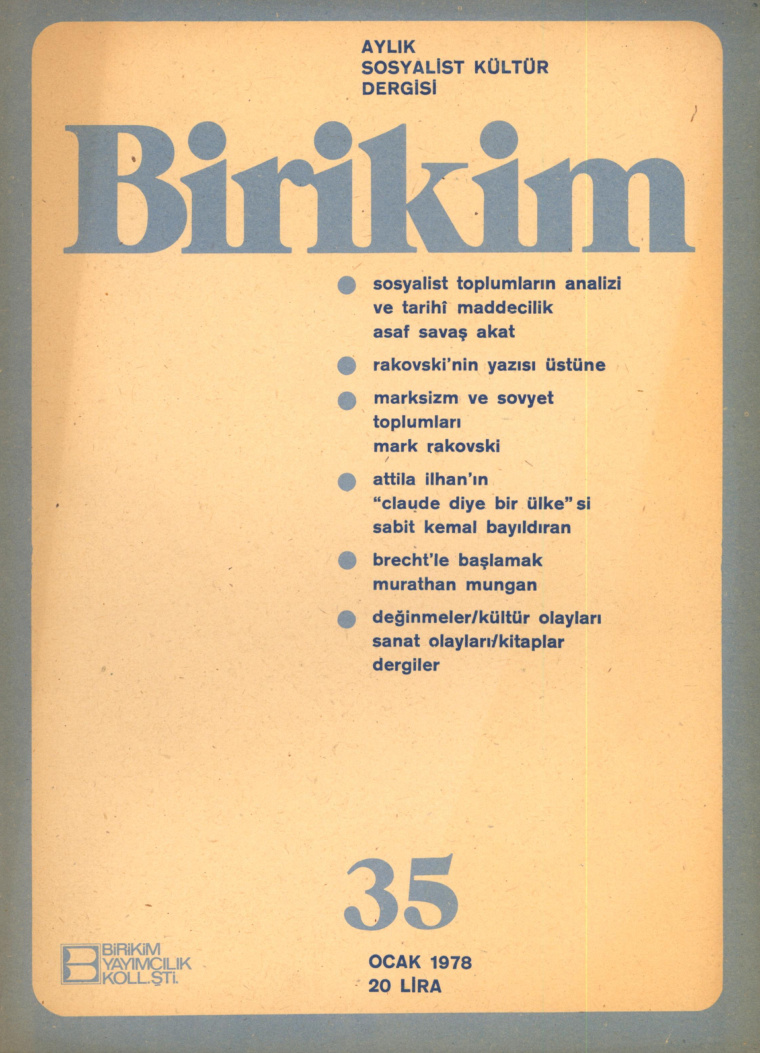 Birikim Sayı 035 1977 Aralık PDF İndir – Birikim Kolektifi