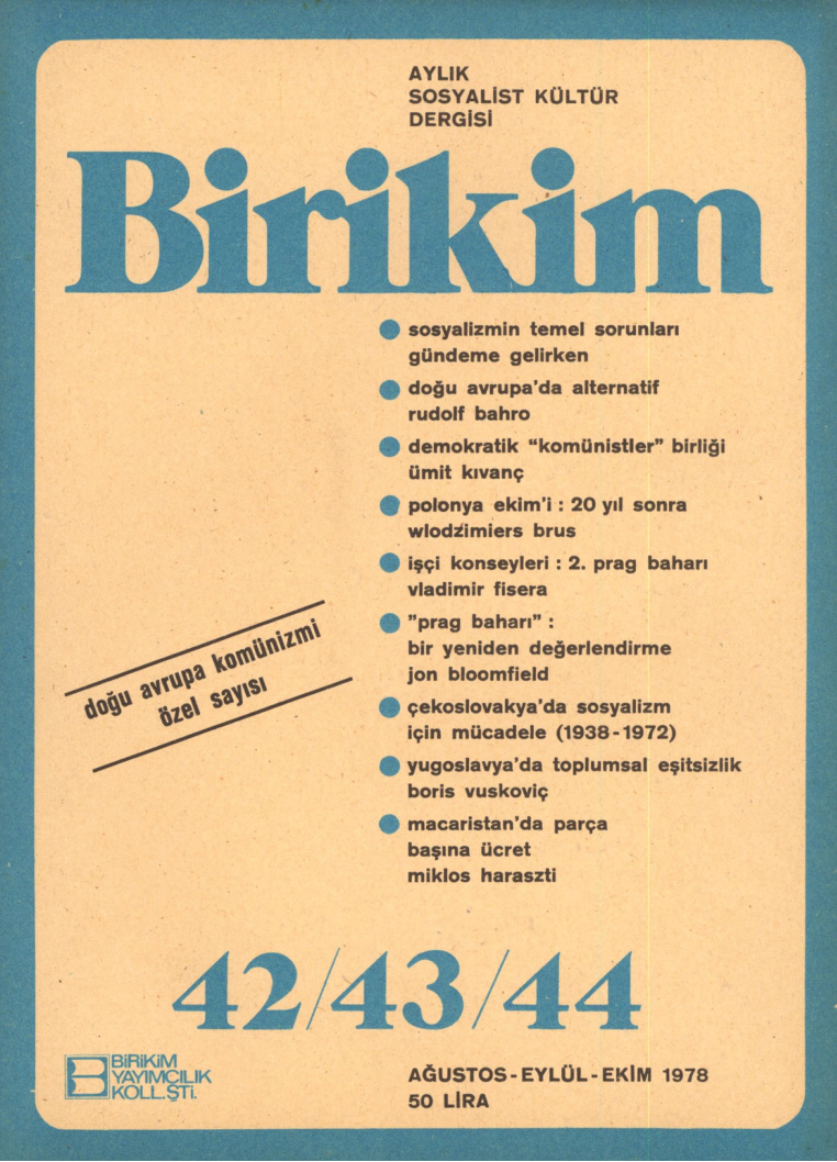 Birikim Sayı 042-043-044, 1978 Ağustos-Eylül-Ekim PDF İndir – Birikim Kolektifi