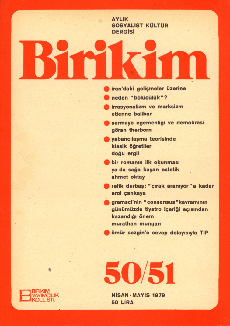 Birikim Sayı 050-051 1979 Nisan-Mayıs PDF İndir – Birikim Kolektifi