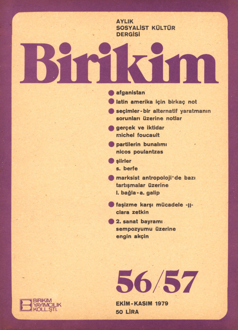Birikim Sayı 056-057 1979 Ekim-Kasım PDF İndir – Birikim Kolektifi