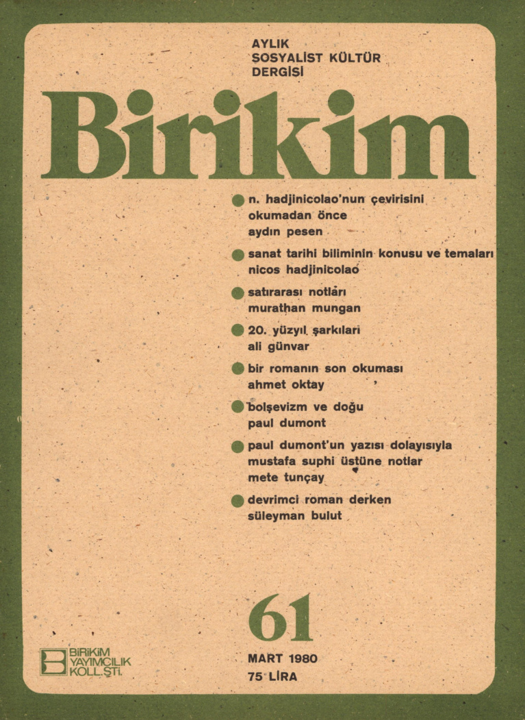 Birikim Sayı 061 1980 Mart PDF İndir – Birikim Kolektifi