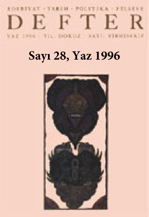 Defter Sayı 28 Yaz 1996 PDF İndir – Kolektif