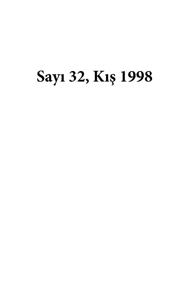 Defter Sayı 32 Kış 1998 PDF İndir – Kolektif