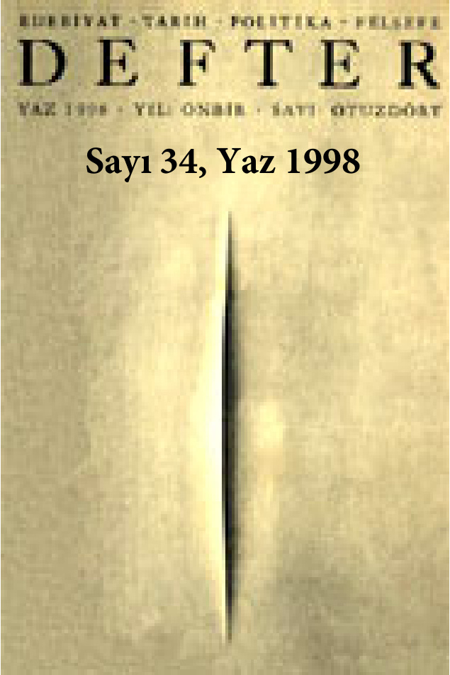 Defter Sayı 34 Yaz 1998 PDF İndir – Kolektif